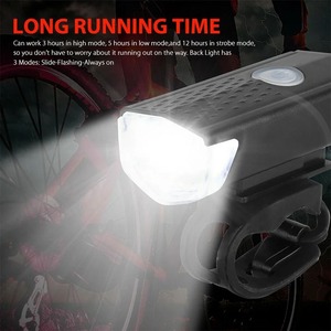 방수 전면 후면 LED 손전등 자전거 사이클링 충전식 USB 자전거 라이트 산악 헤드 라이트 야외 스포츠 램프
